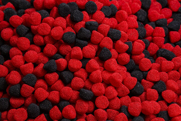 Red and black candy berries