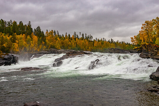 M&aring;lselvfossen near Bardufoss in north Norway
