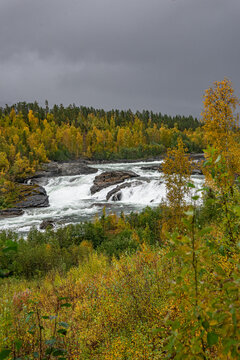 M&aring;lselvfossen near Bardufoss in north Norway