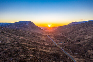 Obraz premium Aerial view of the Glenveagh National Park in County Donegal, Ireland
