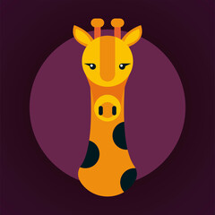 Fototapeta premium wild giraffe animal nature character