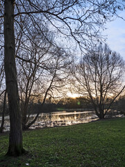 Obraz premium park in the morning