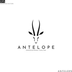 Antelope springbok. Logo template