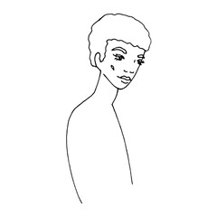 line drawing woman people clipart black woman png face line art hand drawn flower floral sketch sunflower girls digital clipart women