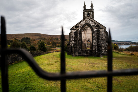 Verfallene Kirche, Dunlewy, County Donegal, Irland