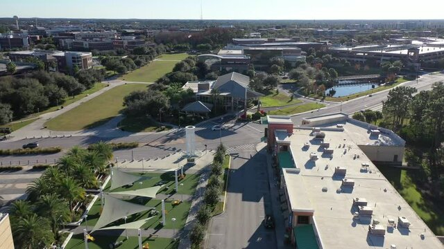 Orlando, Florida, USA - July 15, 2020 : The University of Central Florida, in Orlando. Shot during the COVID Pandemic in 2020.