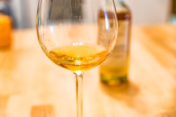 Glass of Vin Santo, a style of Italian dessert wine