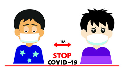 Protective face mask against and stop corona virus,Covid-19.