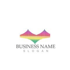 Sound waves vector illustration