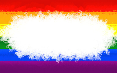 Fototapeta na wymiar LGBT pride flag with writing space illustration