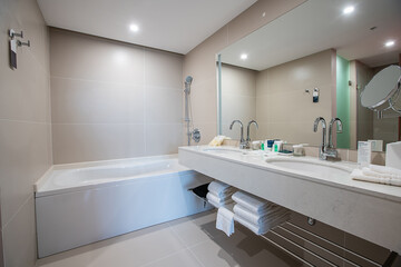 White clean modern minimal bathroom