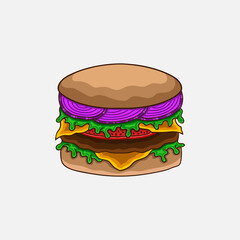 burger illustration premium