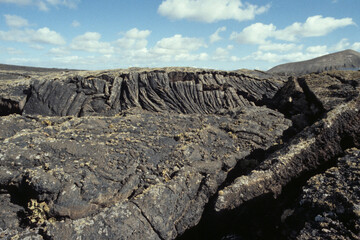 Erkalteter Lavastrom auf der Insel Lanzarote