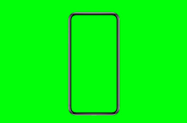 Smartphone similar to iphone xs max with blank white screen for Infographic Global Business Marketing Plan , mockup model similar to iPhonex isolated Background of ai digital investment economy. HD	