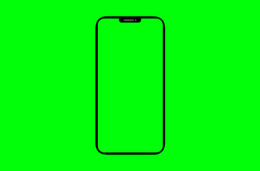 Smartphone similar to iphone xs max with blank white screen for Infographic Global Business...