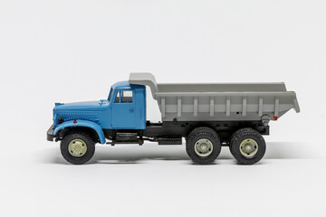 model of the truck KRAZ 256 on a white background