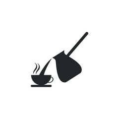 Turkish coffee with cup vector icon