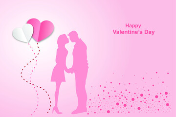 Elegant beautiful valentine background Vector illustration of the day of love.