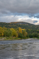 River with stones an trees on the side in Norway