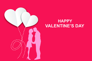 Elegant beautiful valentine background Vector illustration of the day of love.