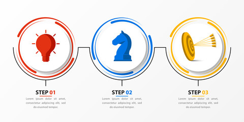 Infographic design template. Creative concept with 3 steps