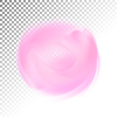 Pink abstract round watercolor smear