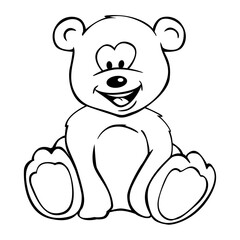 Cute Teddy Bear Cartoon Isolated Vector Illustration