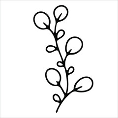 simple drawing of a chain of illustrations for coloring on the theme of romance. romance, spring or valentine's day. vector illustration isolated on white background