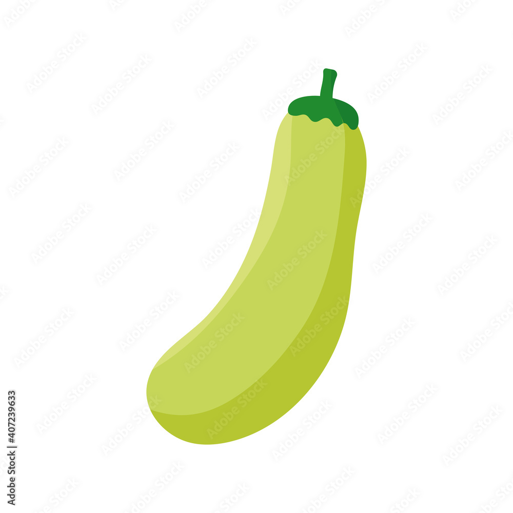 Sticker zucchini vegetable healthy food icon