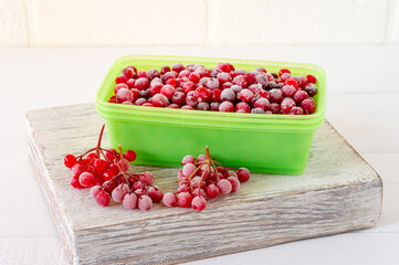 Frozen cranberries. Frozen organic berries for desserts and bakery