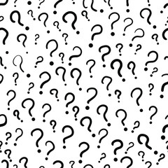 Question mark seamless outline pattern grunge background