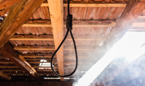 A noose hanging around his neck, a suicide committed, horrific scenes in a dark attic
