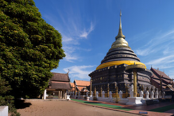 Ancient temple and old pagoda at Wat Phrathat Lampang Luang ,Lampang ,Thailand