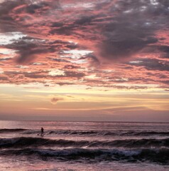 sunset over the sea