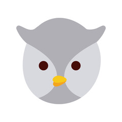 cute owl little animal head character