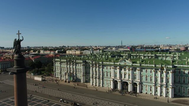 Hermitage, Palace Square and the Alexander Column in St. Petersburg