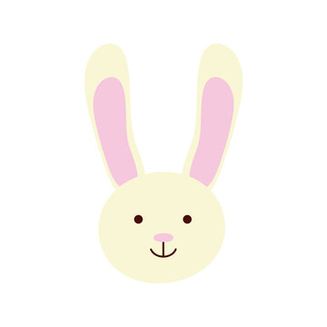 cute rabbit little animal head character