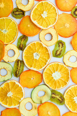 closeup of fruit dehydrated slices