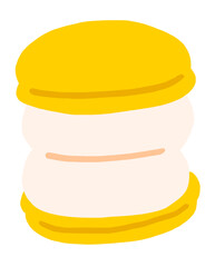 chubby/chunky macaroon
a macaron　Icon Symbol
流行　マカロン・トゥンカロン　韓国スイーツ　アイコン
