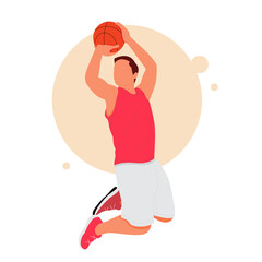 portrait of a man playing basketball illustration