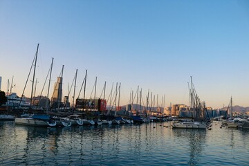 Fototapeta premium Marina in sunset 