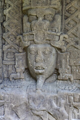 Fototapeta na wymiar Quirigua, Guatemala, Central America: stela of maya ruler in Quirigua. Quirigua is an ancient Maya archaeological site in the department of Izabal in south-eastern Guatemala
