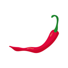 red chili pepper vegetable healthy food icon