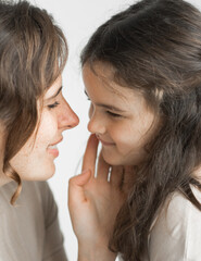 portrait of mother and daughter