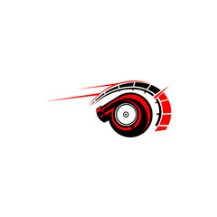 logo turbo designs simple and elegant. automotive logo design vector - obrazy, fototapety, plakaty