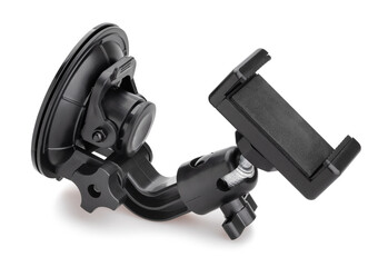 Naklejka premium smartphone suction cup mount isolated on white