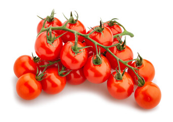 cherry tomato branch path isolated on white