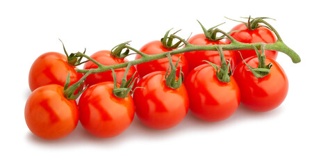 cherry tomato branch path isolated on white