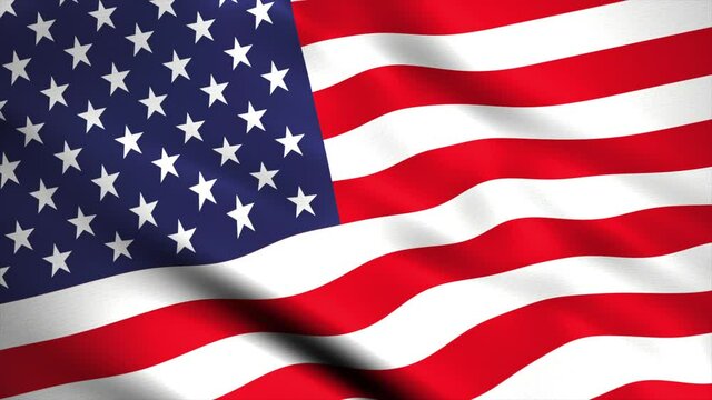 Highly Detailed American flag background 4K