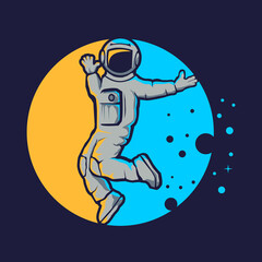Cute astronaut hip hop style